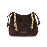 LA COLLAB VIBESHUNTER X ISABELLE FARRUGIA  - LE SAC SUBLIME EN DAIM MARRON TARZAN