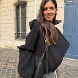 LE SAC FRANCOISE EN CUIR NAPPA NOIR