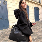 LE SAC SUBLIME EN AGNEAU PLONGE TARZAN CHAINE argent mat