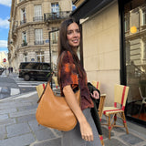 LE SAC FRANCOISE EN CUIR NAPPA NATUREL