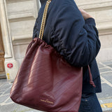 LE SUBLIME SAC TARZAN EN AGNEAU PLONGÉ BORDEAUX