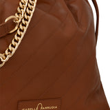 LA SAC SUBLIME EN AGNEAU PLONGE TARZAN EN CUIR CAMEL